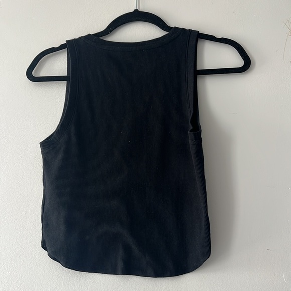Black cropped fitted tank top American Eagle - Picture 3 of 3